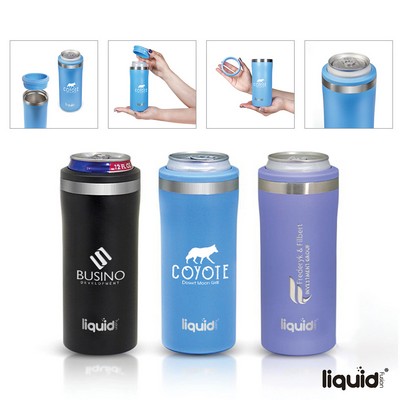 Liquid Fusion 12 oz. Double Wall, Stainless Steel Skinny Can Cooler