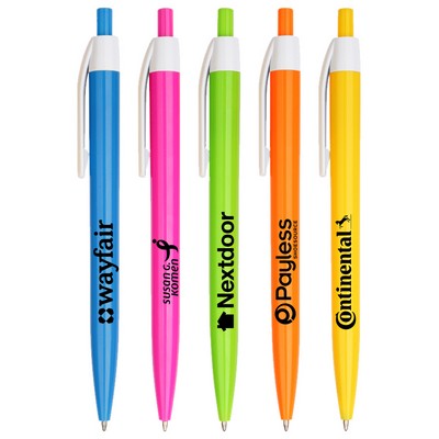 Lincoln Tropical Colored Barrels with White Trim Click Pen