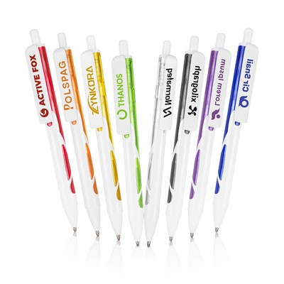 Translucent Barrel Retractable Ballpiont Pen