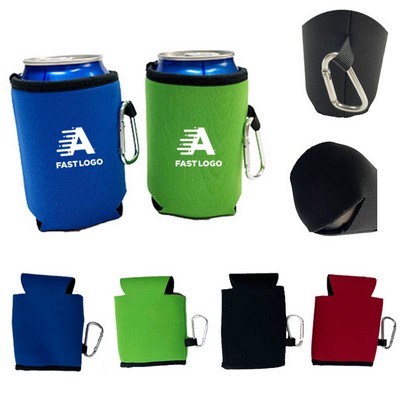 Neoprene Can Bottle Holder With Carabiner
