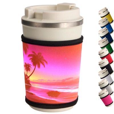 3MM Neoprene V-Shaped Can Cooler W/ Binding