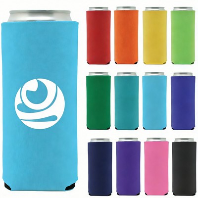 12Oz Slim Collapsible Can Cooler With Logo